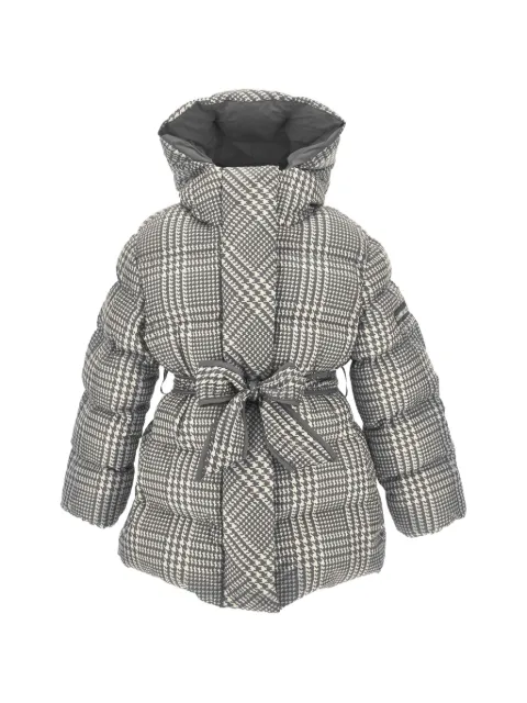 Monnalisa houndstooth-print belted coat