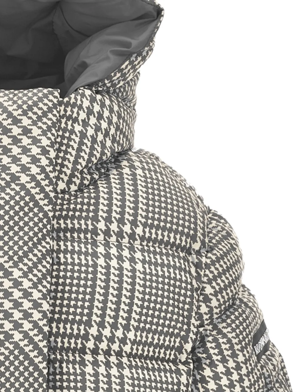 Monnalisa Jas met pied-de-poule print en ceintuur Grijs