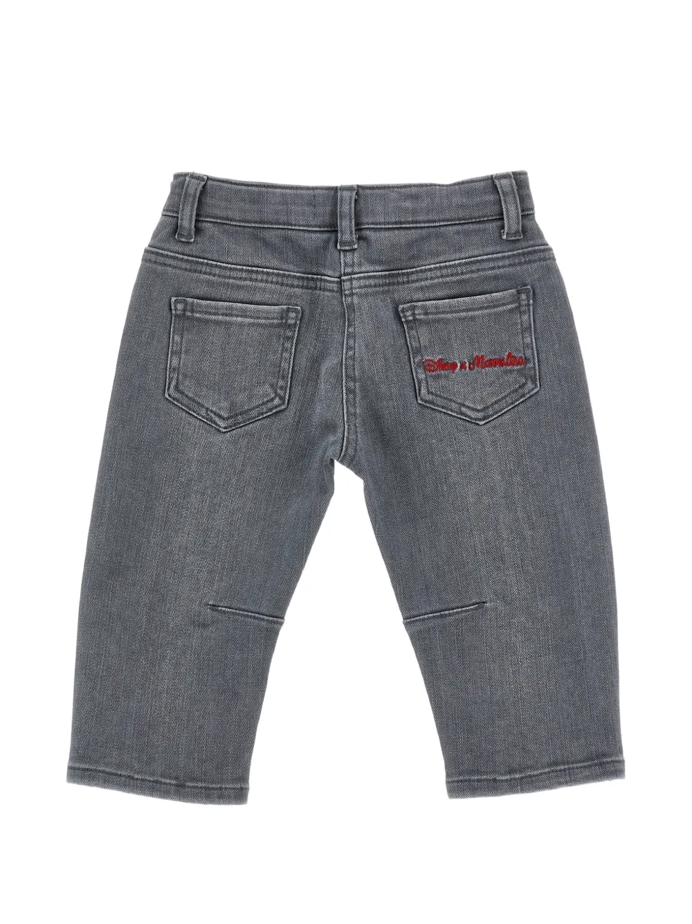 Monnalisa Jeans met borduurwerk en patch Grijs