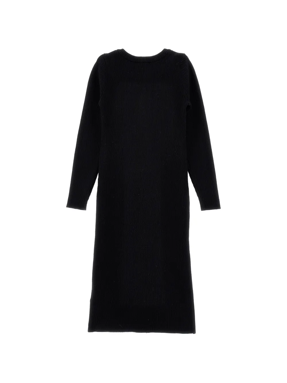 Monnalisa Ribgebreide maxi-jurk Zwart