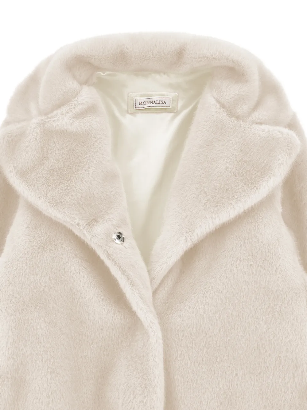 Monnalisa Jas van imitatiebont Beige