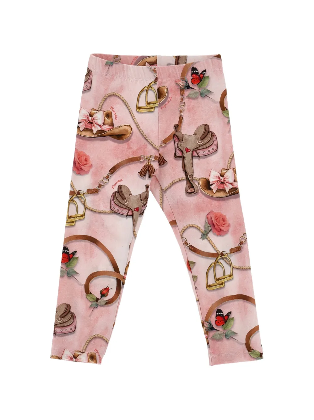 Monnalisa legging à imprimé équestre - Rose Monnalisa legging à imprimé équestre - Rose
