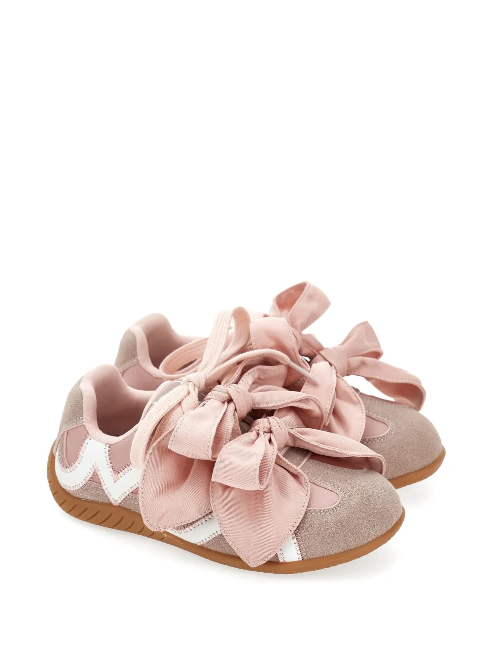 Monnalisa Sneakers met strikdetail en vlakken Roze