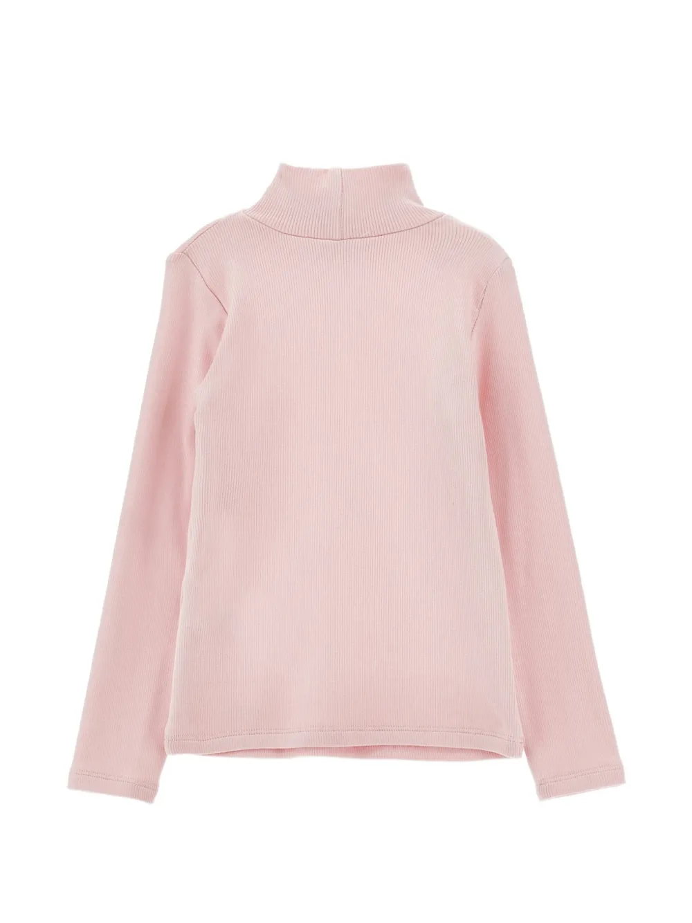 Monnalisa Ribgebreide trui met hoge hals Roze