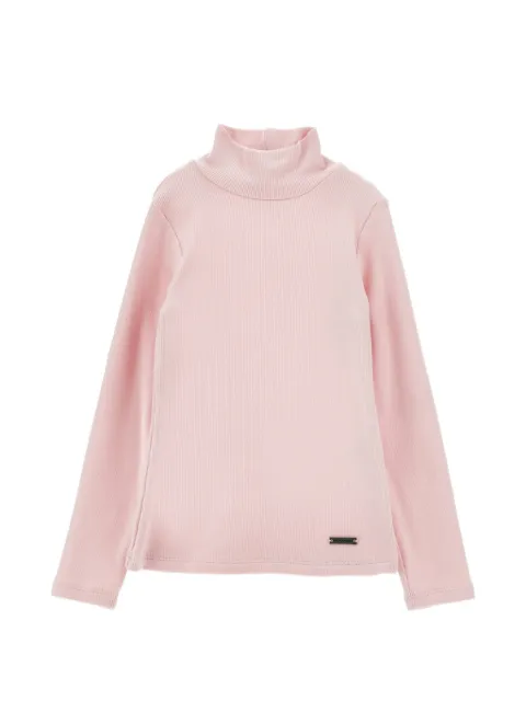 Monnalisa ribbed-knit high-neck sweater