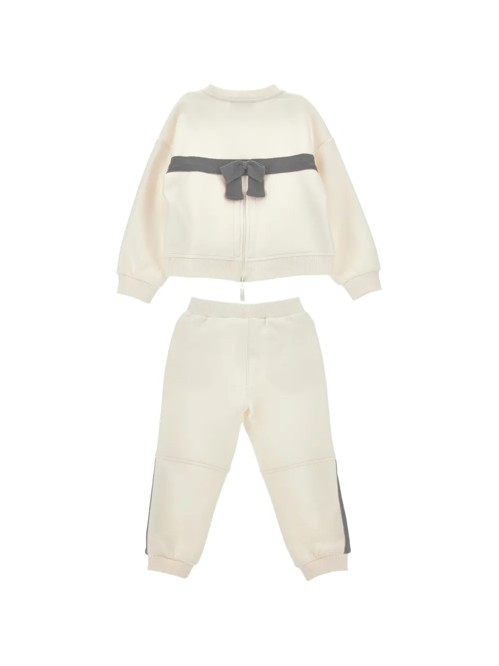Monnalisa Trainingspak met strikdetail en teddybeer Beige