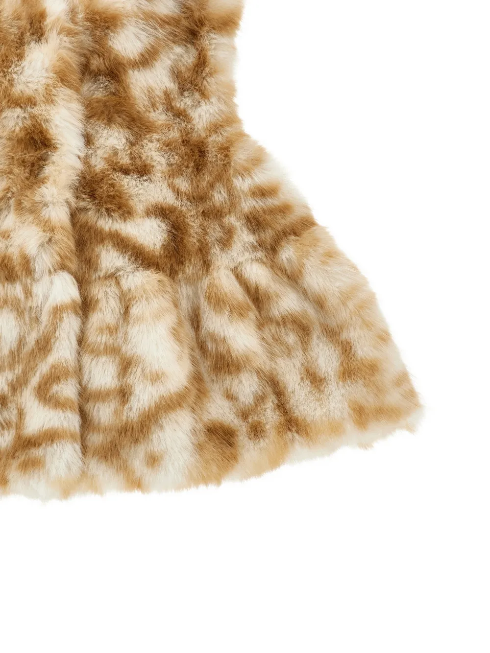 Monnalisa Jurk van imitatiebont met luipaardprint Beige
