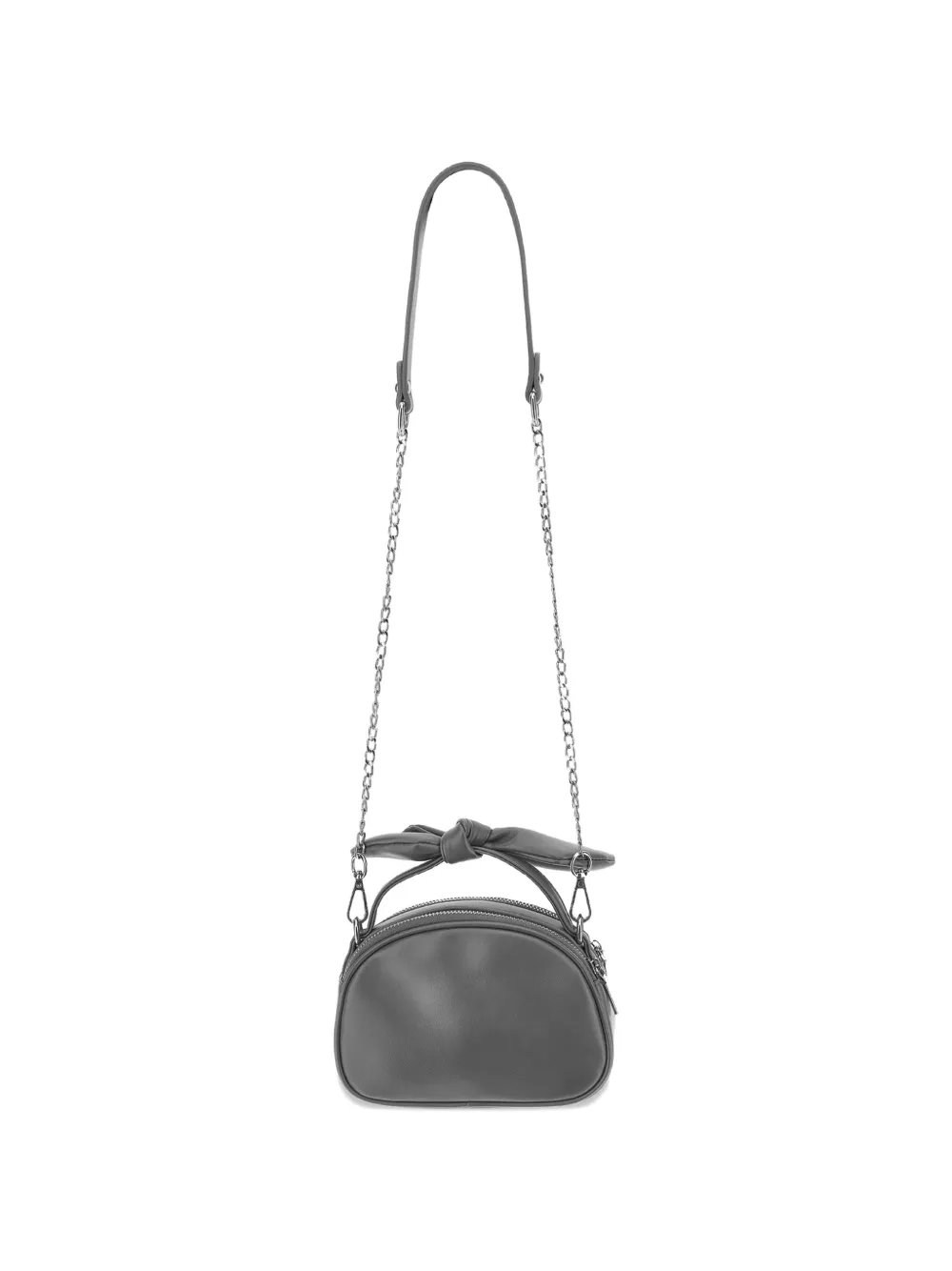 Monnalisa Crossbodytas met strikdetail en logo-reliëf Grijs