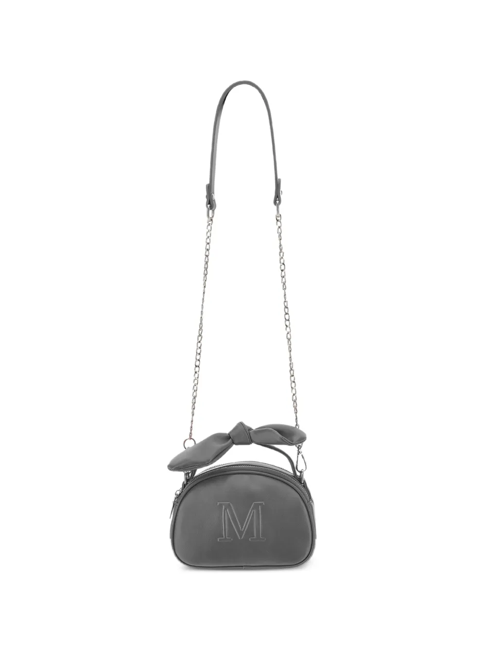 Monnalisa Borsa a tracolla con logo goffrato - Grigio