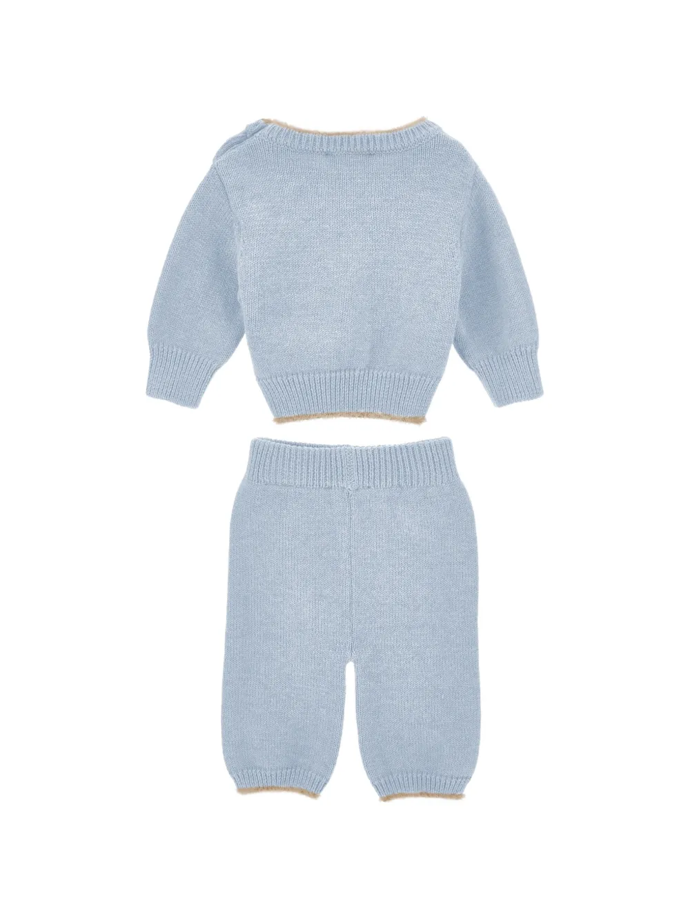 Monnalisa Intarsia set met teddybeer Blauw