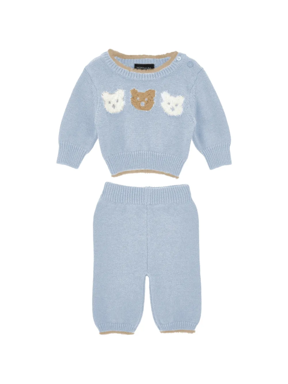 Monnalisa Set top e pantaloni Teddy Bear - Blu