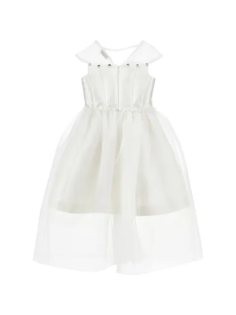 Monnalisa robe en tulle à ornements en cristal