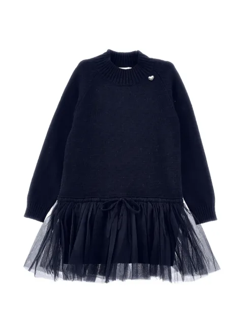 Monnalisa vestido tejido con falda de tul