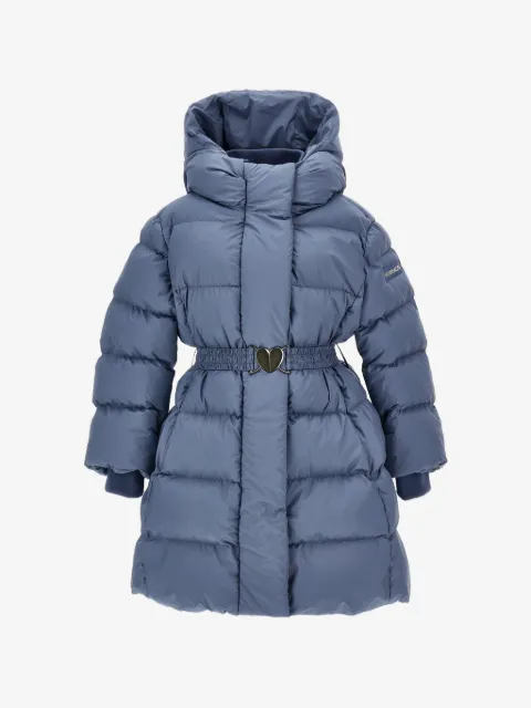 Monnalisa belted hooded jacket