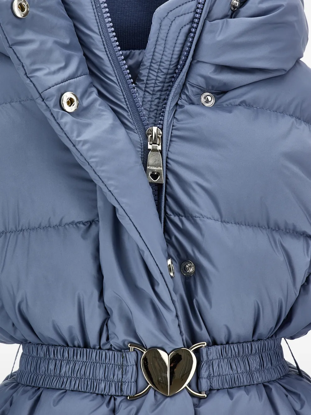 Monnalisa Jack met capuchon en ceintuur Blauw