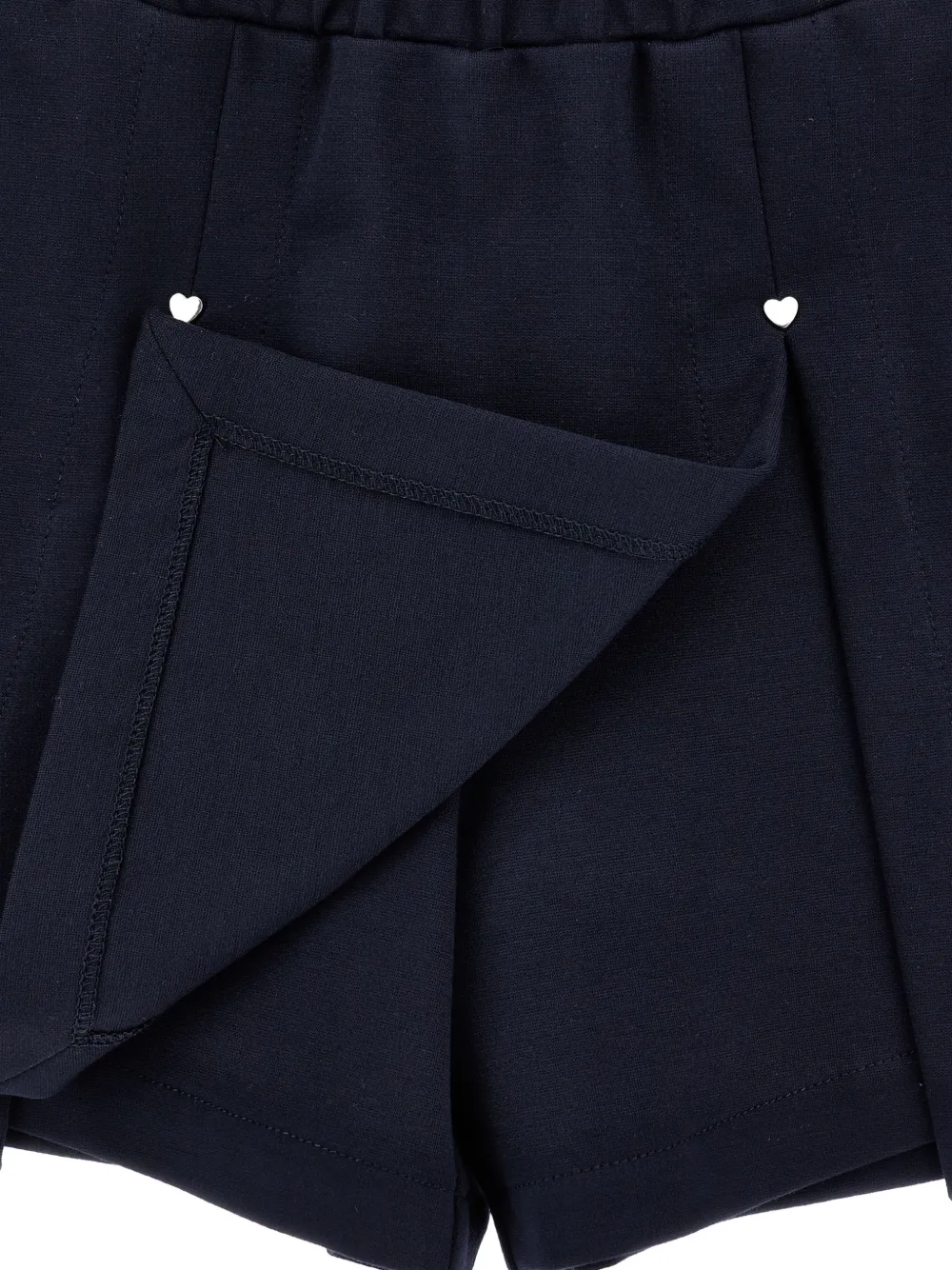 Monnalisa Geplooide shorts verfraaid met hart Zwart