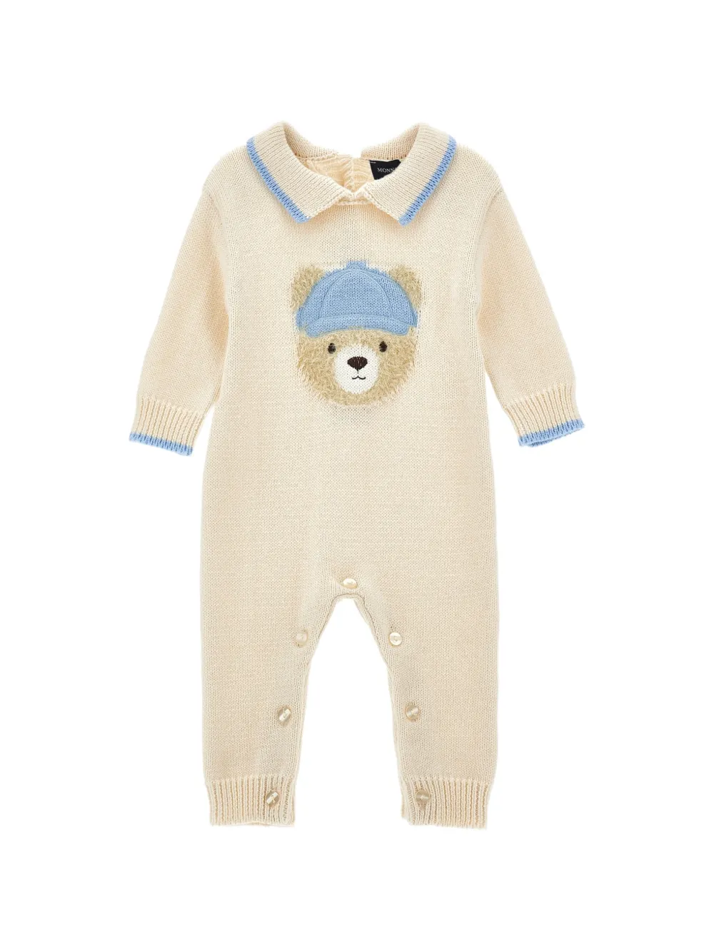 Monnalisa Strampler mit Teddy-Logo - Nude