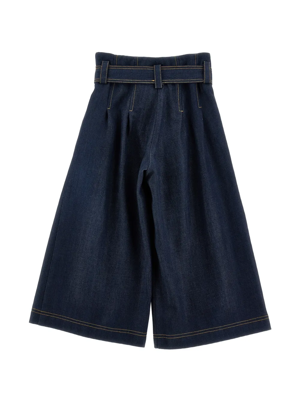 Monnalisa Jeans met geplooid detail en ceintuur Blauw