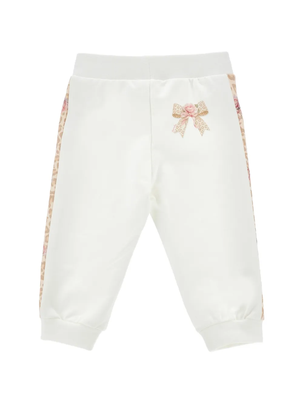 Monnalisa Trainingsbroek met luipaardprint Wit