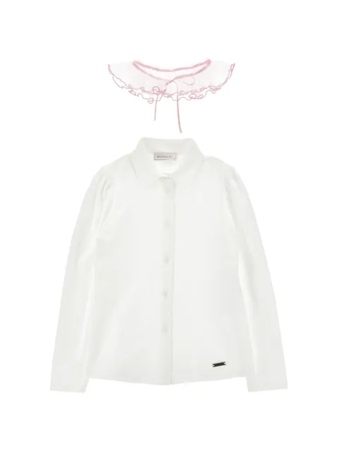 Monnalisa ruffled-collar layered shirt