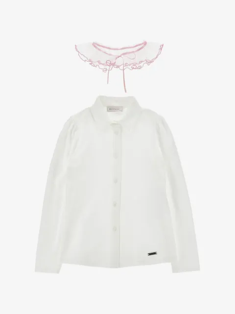 Monnalisa ruffled-collar layered shirt