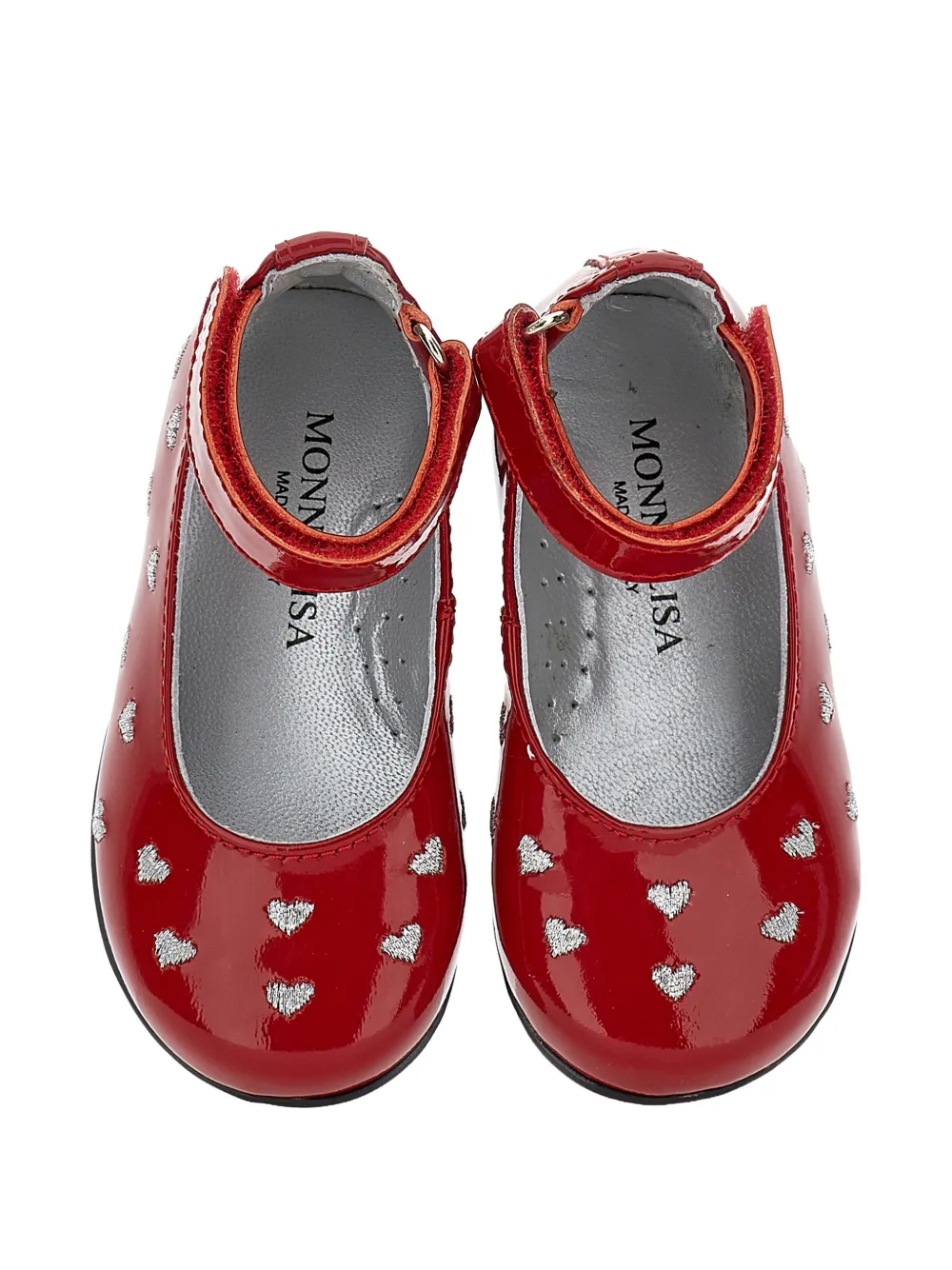 Monnalisa Ballerina's met hart-patroon Rood