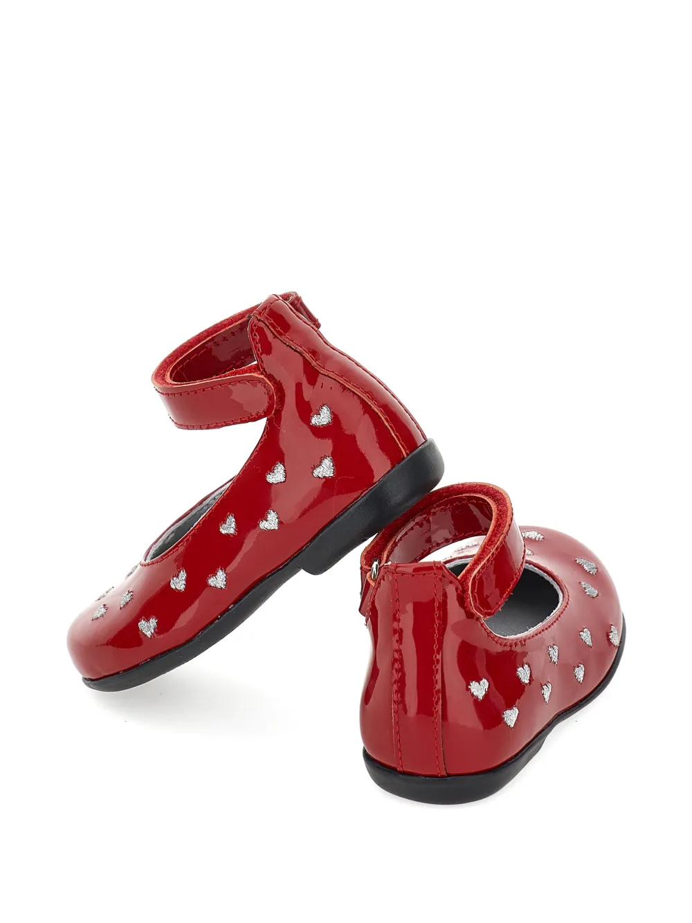 Monnalisa Ballerina's met hart-patroon Rood