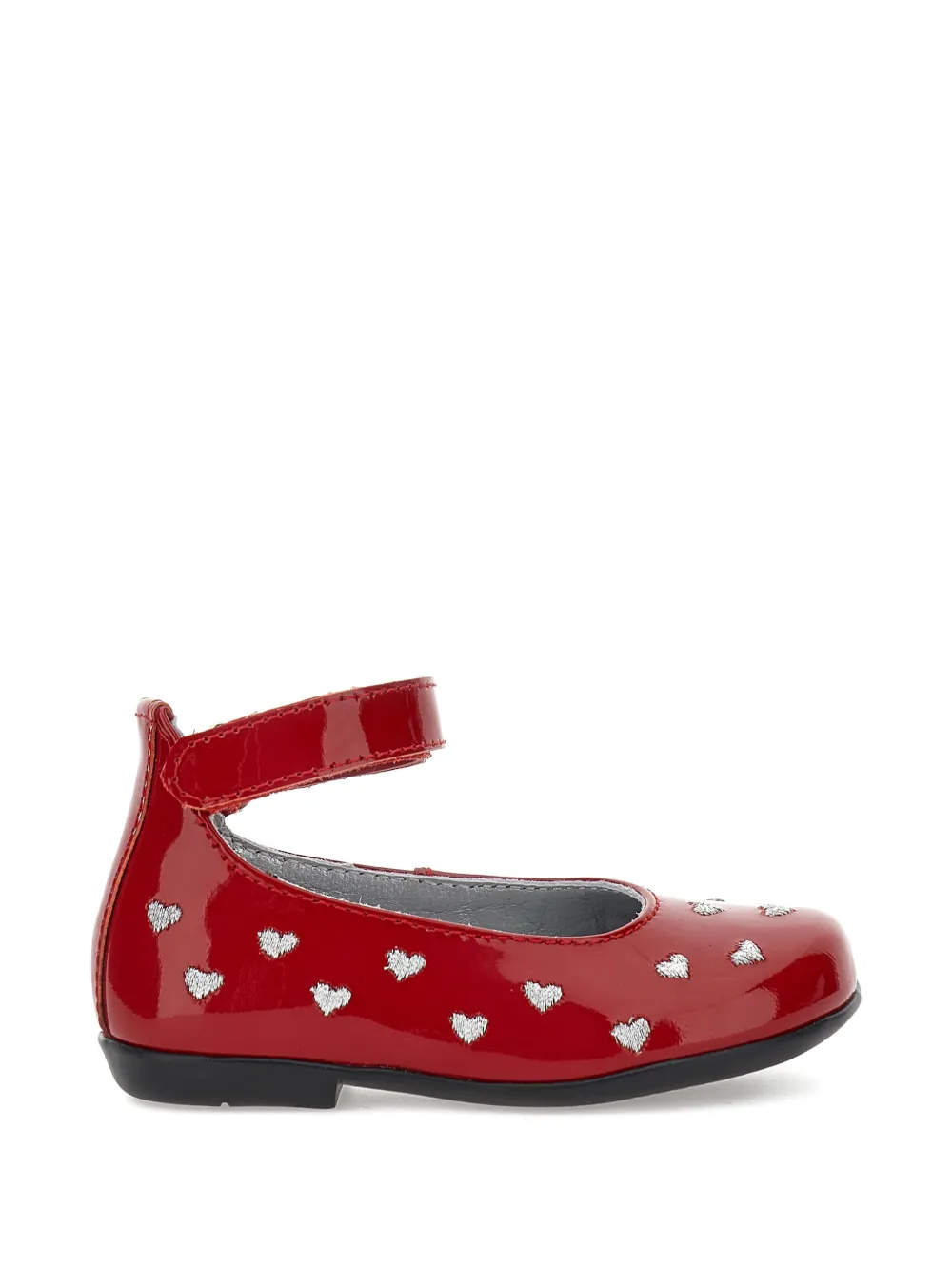 Monnalisa Ballerina's met hart-patroon Rood