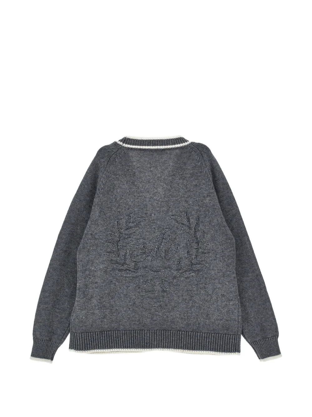 Monnalisa Vest met geborduurd logo Grijs