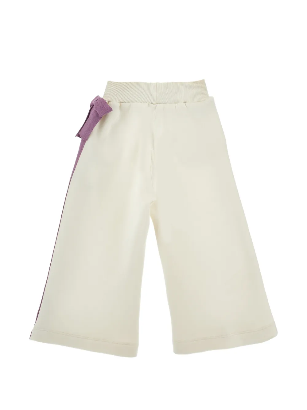 Monnalisa Broek met zijstreep en strikdetail Beige