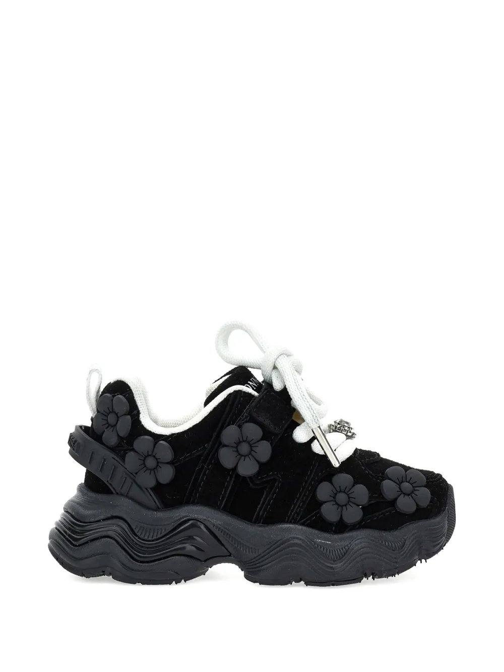 Monnalisa Sneakers con decorazione floreale - Nero
