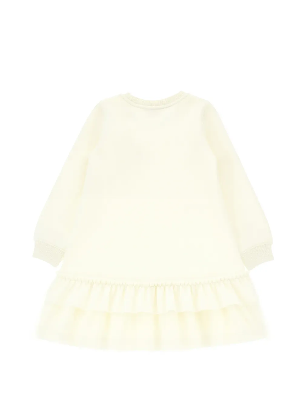 Monnalisa Jurk met geborduurde bloemen Beige