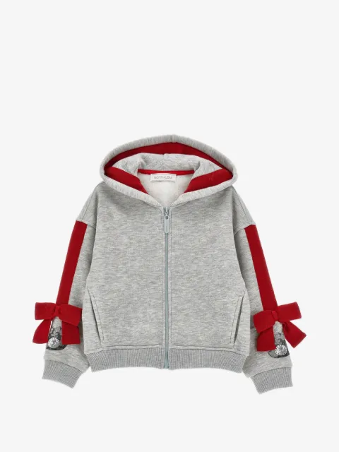 Monnalisa hoodie con detalle de moño