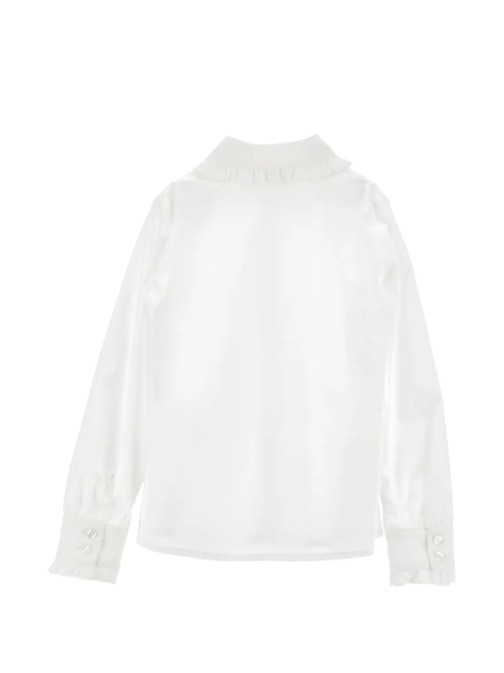 Monnalisa Blouse met ruches en strikdetail Wit