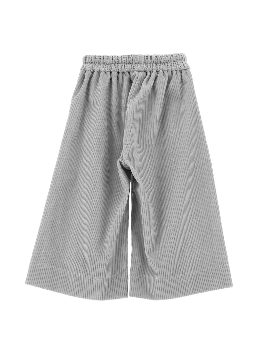 Monnalisa Ribfluwelen broek met ruches Grijs