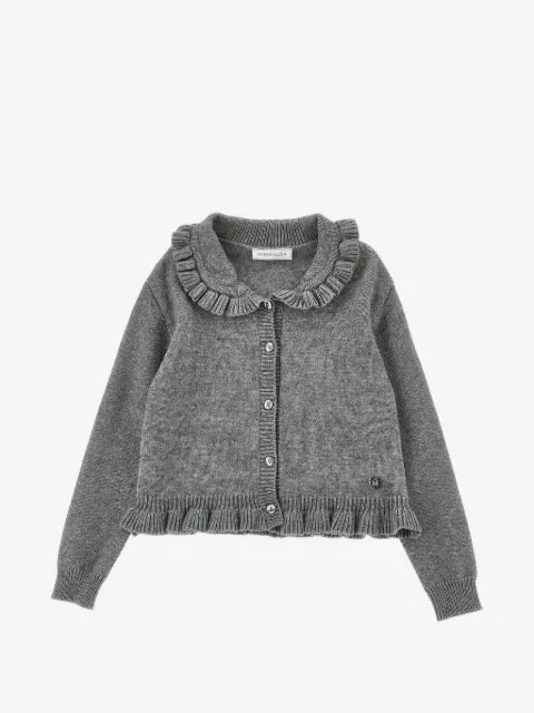 Monnalisa ruffle-trim cardigan