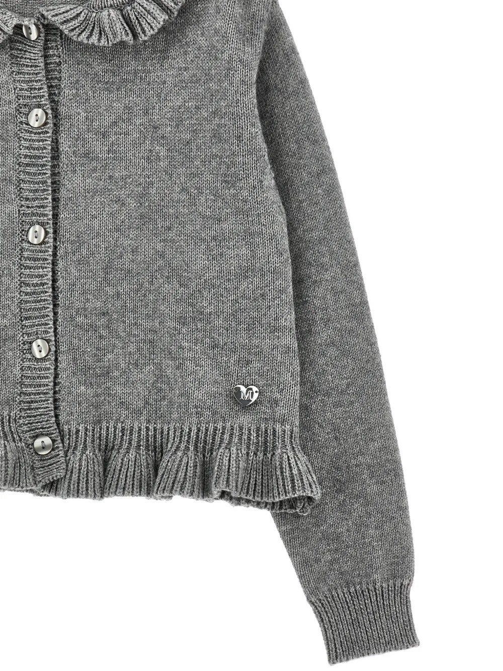 Monnalisa Vest met ruches afwerking Grijs