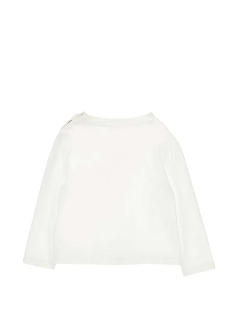 Monnalisa T-shirt met lange mouwen en paardenpatch Wit