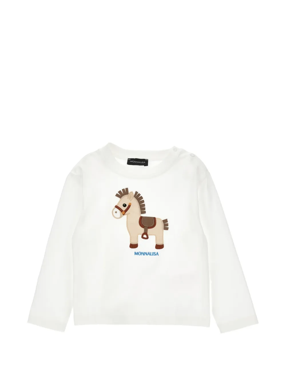 Monnalisa T-shirt con applicazione - Bianco