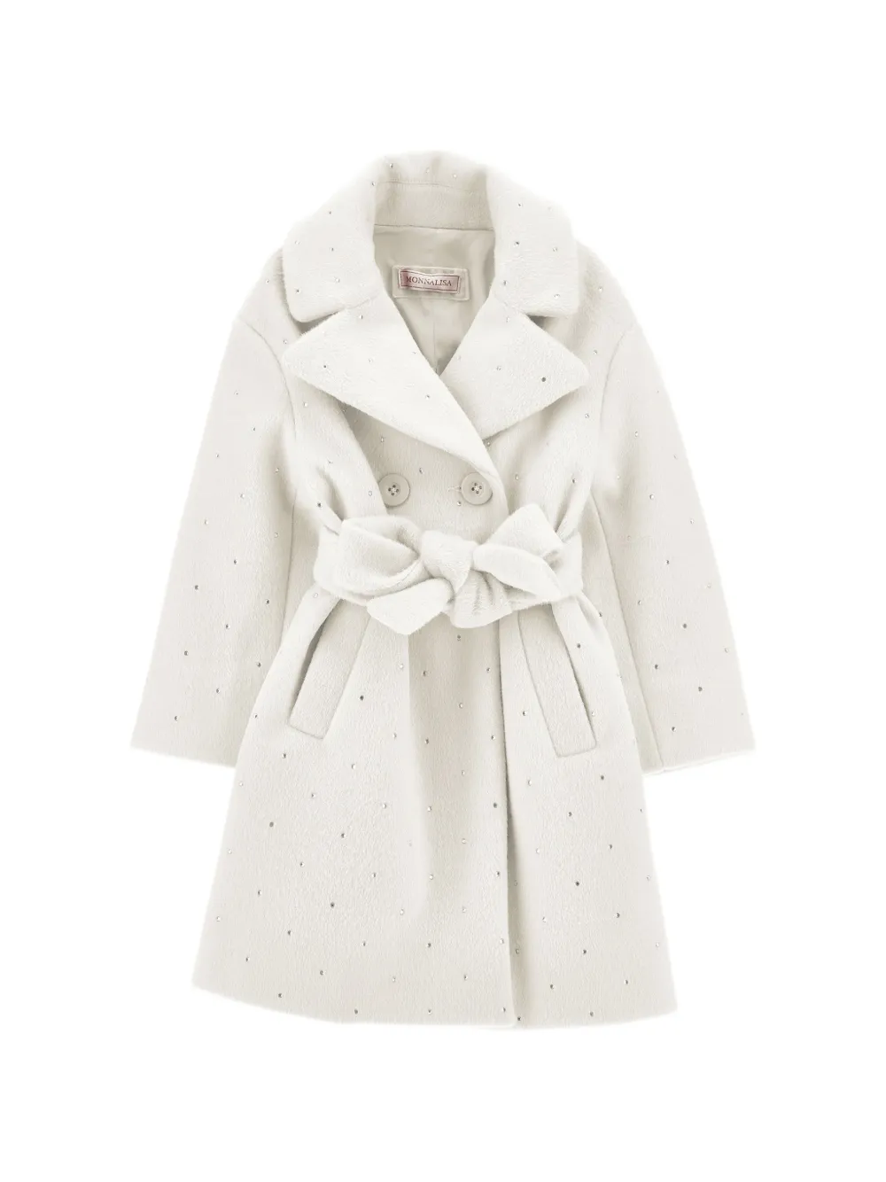 Monnalisa Cappotto con decorazione di strass - Toni neutri