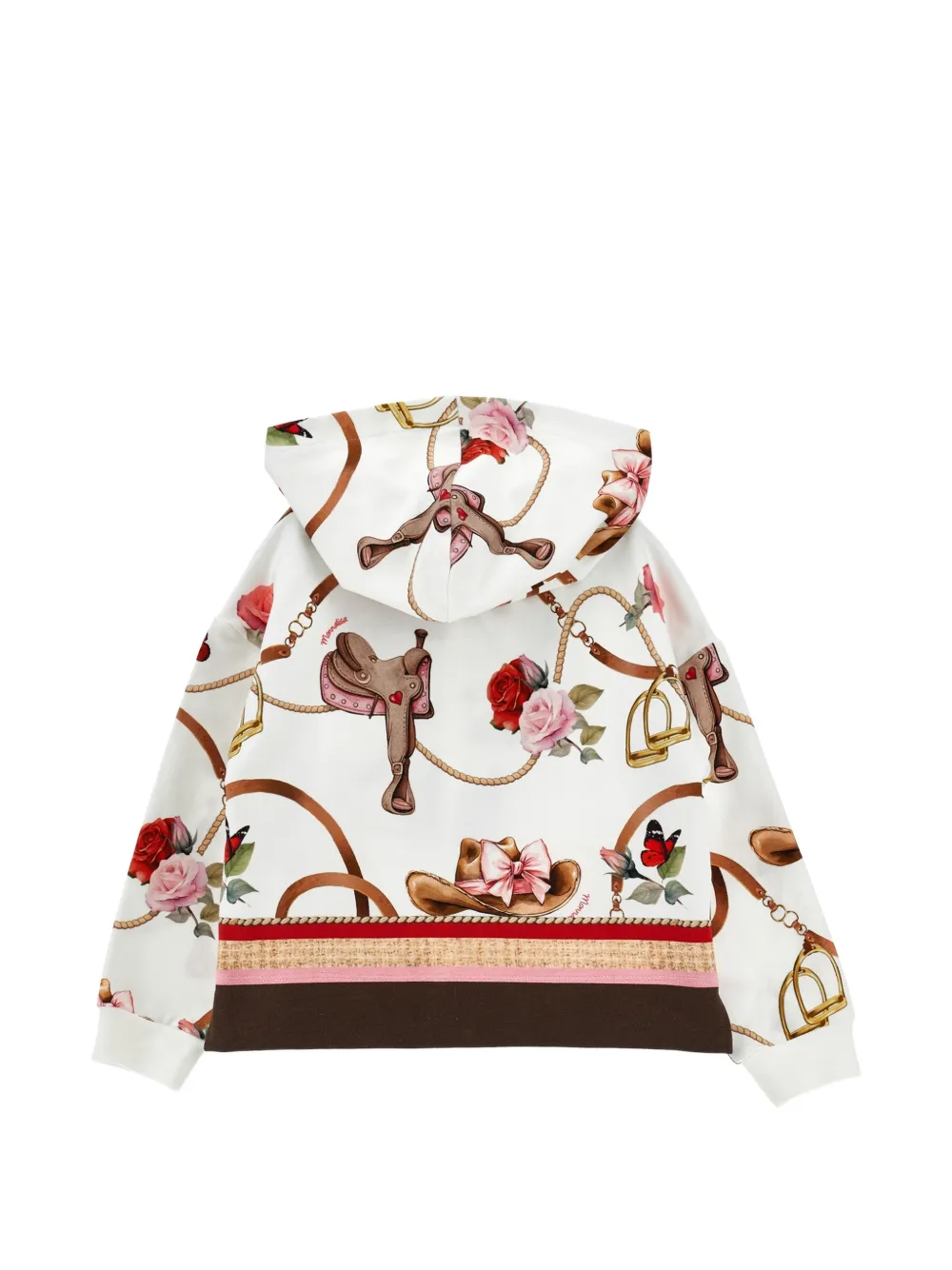 Monnalisa Hoodie met grafische print Wit