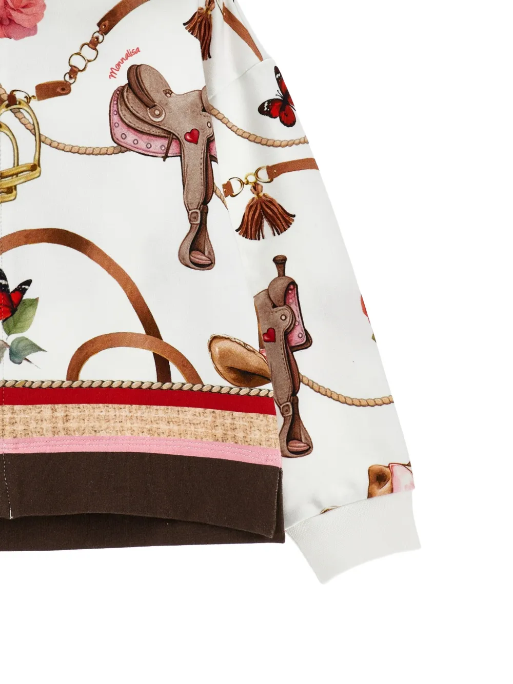 Monnalisa Hoodie met grafische print Wit