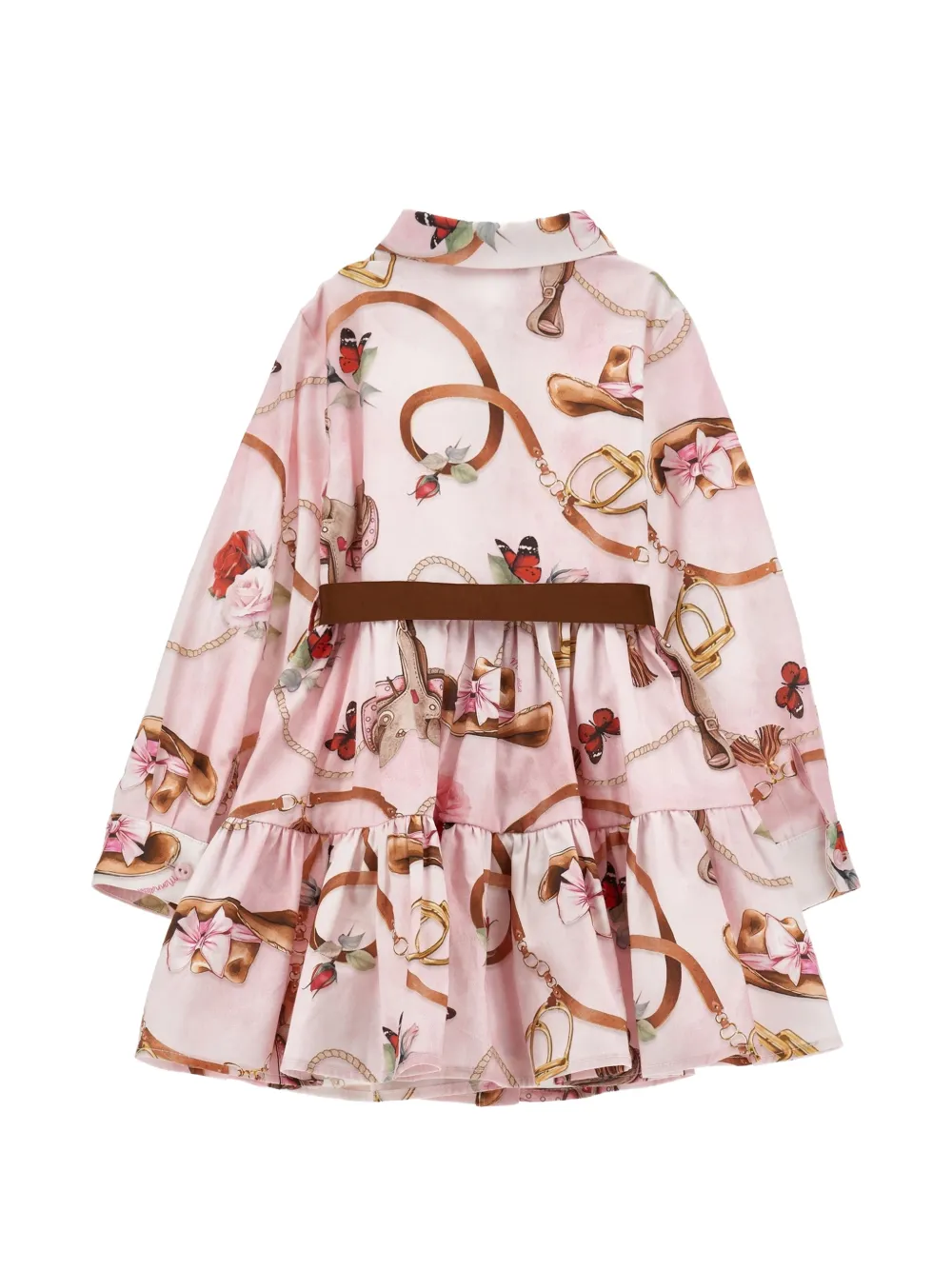 Monnalisa Gelaagde jurk met print Roze