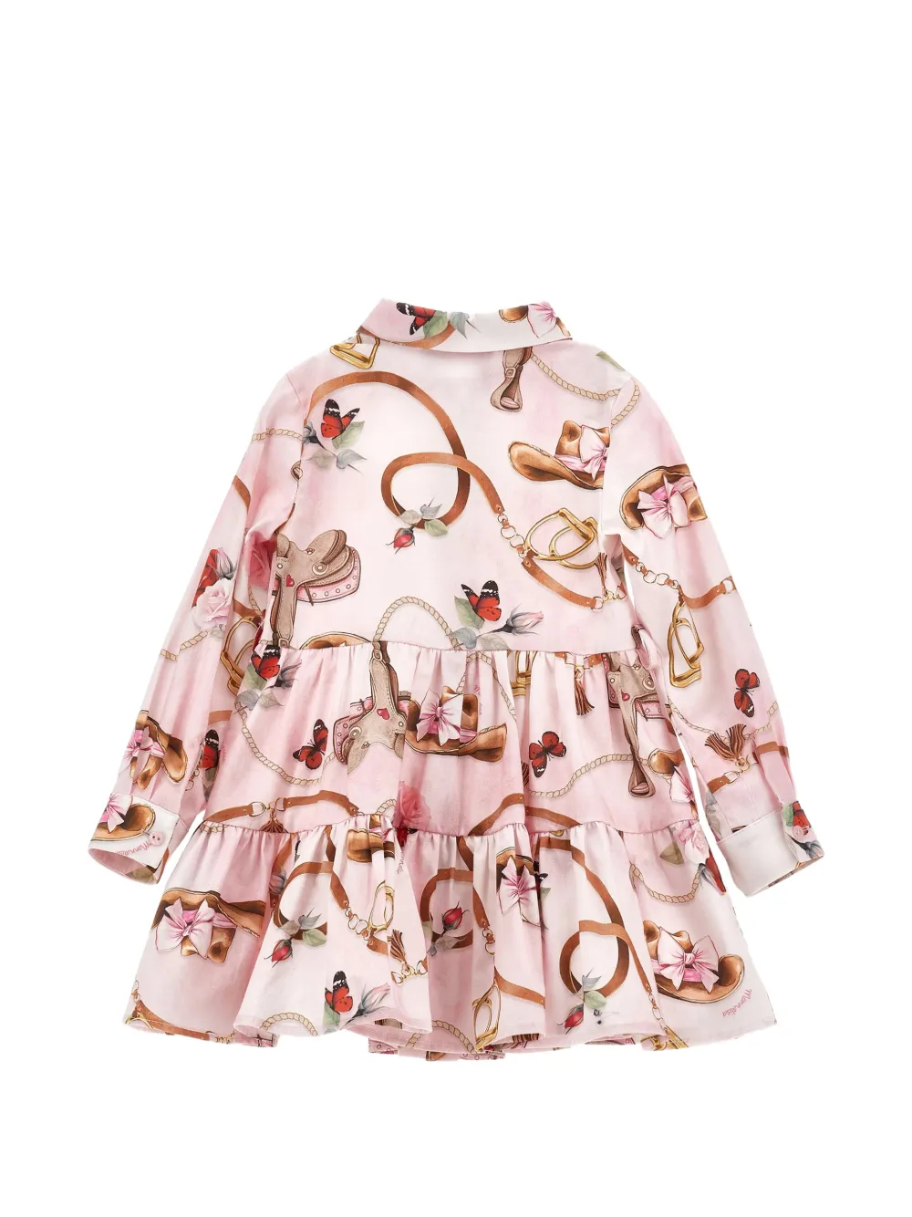 Monnalisa Gelaagde jurk met print Roze