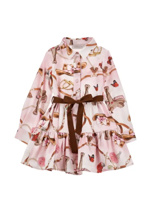 Monnalisa printed tiered dress