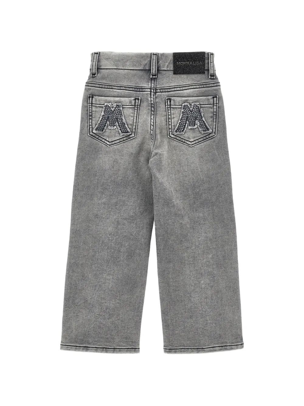 Monnalisa Jeans verfraaid met stras Grijs
