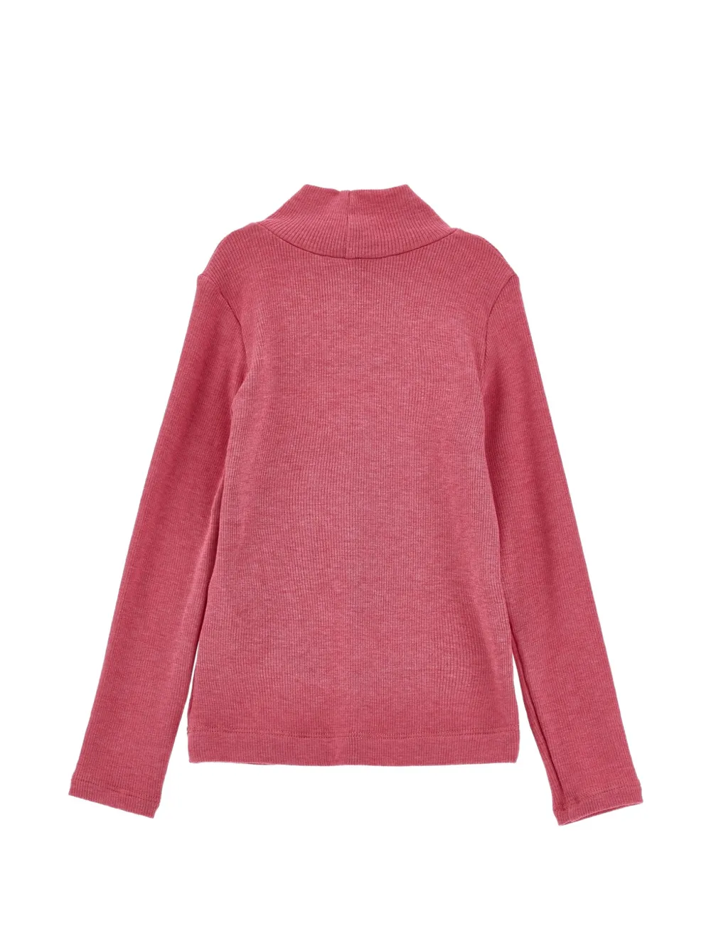 Monnalisa Ribgebreide trui met hoge hals Roze