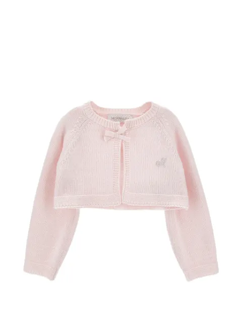Monnalisa bow-detail cropped cardigan