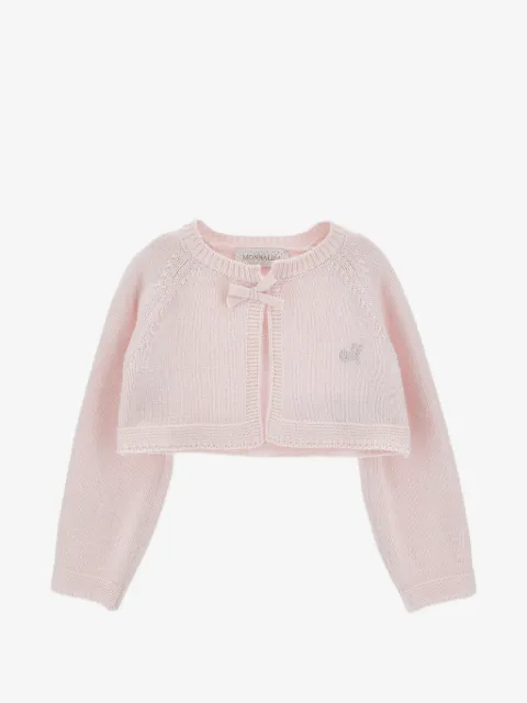 Monnalisa bow-detail cropped cardigan
