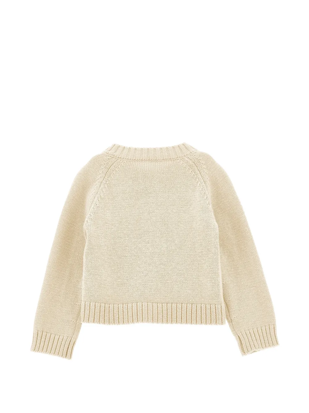 Monnalisa Vest met geborduurde bloemen Beige